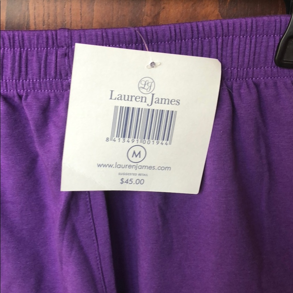 NWT Lauren James purple knit shorts, Texas edition